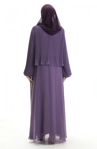 Robe De Soirée Plissée Grande Taille 0170-01 Lilas 0170-01