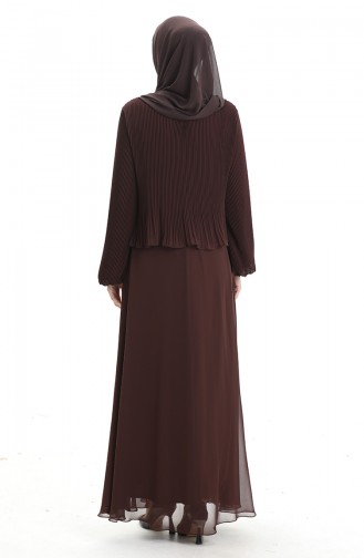 Habillé Hijab Couleur Brun 0170-04