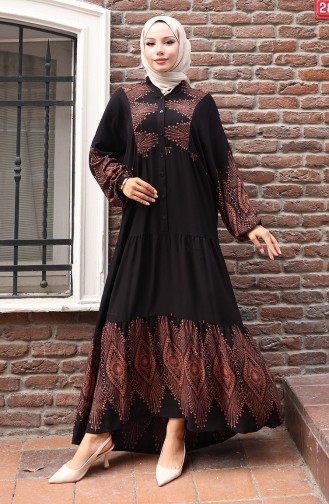 Black İslamitische Jurk 5579-02