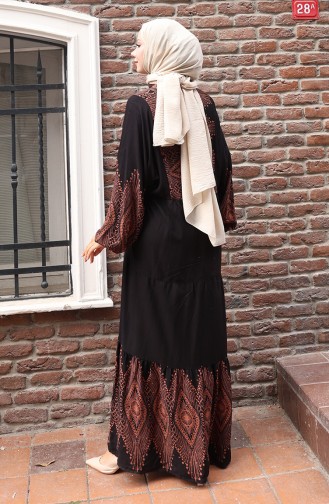 Black İslamitische Jurk 5579-02