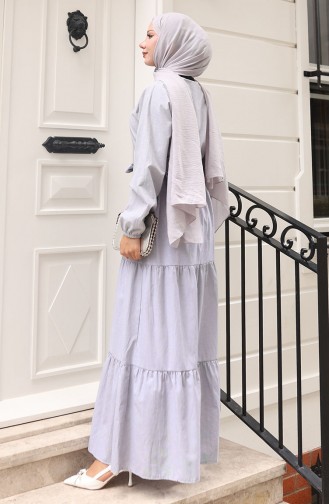 Grau Hijab Kleider 0098-01