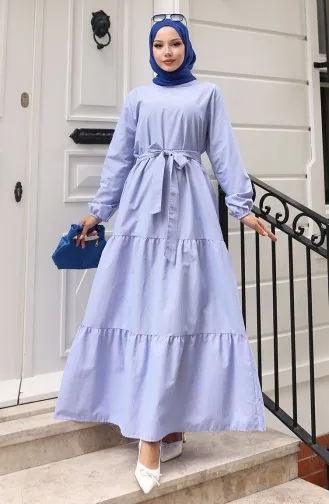 Robe Rayée Terikoton 0100-01 Bleu Marine 0100-01