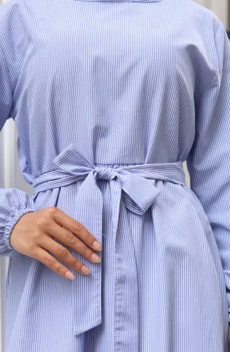 Robe Rayée Terikoton 0100-01 Bleu Marine 0100-01