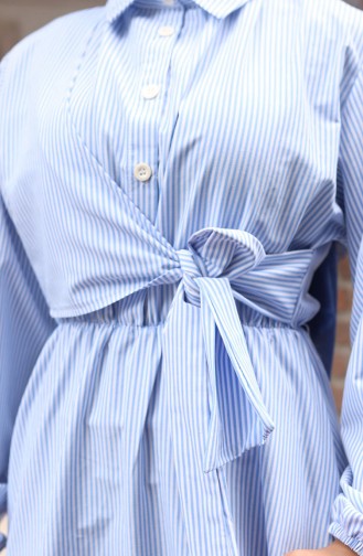 Navy Blue İslamitische Jurk 0102-01