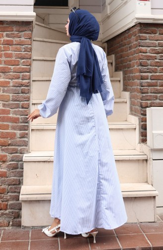 Navy Blue İslamitische Jurk 0102-01