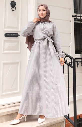 Brown Hijab Dress 0102-04
