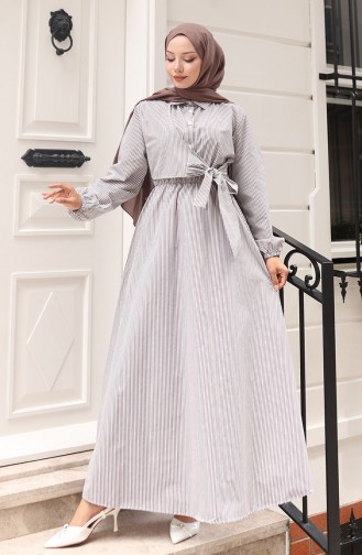 Brown Hijab Dress 0102-04