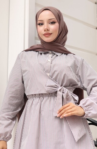 Brown Hijab Dress 0102-04