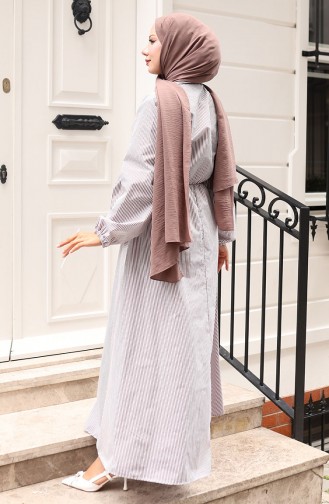 Brown Hijab Dress 0102-04