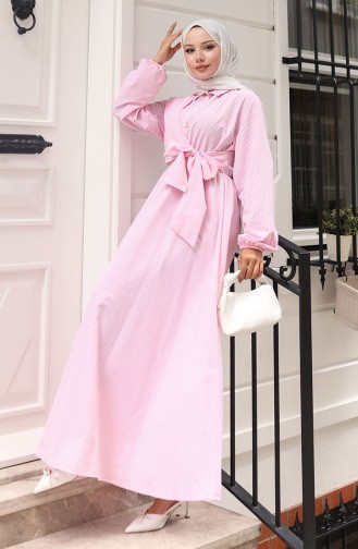 Rosa Hijab Kleider 0102-06