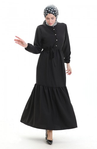 Black Hijab Dress 0104-04
