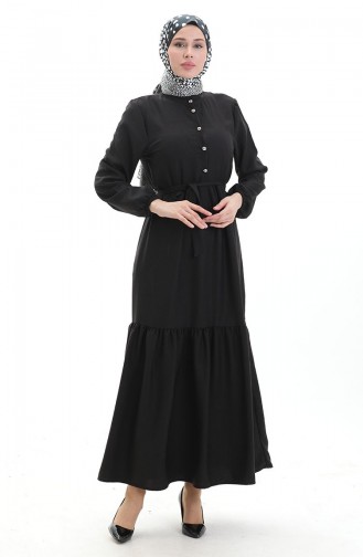 Black Hijab Dress 0104-04