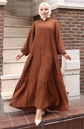 Tan Hijab Dress 2074-01