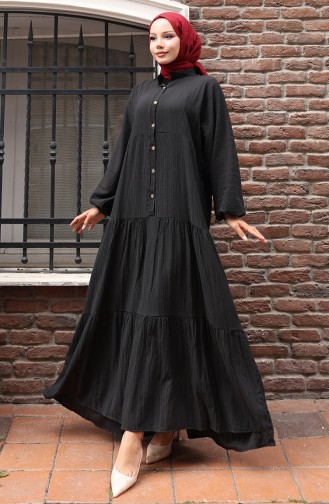 Black Hijab Dress 2074-03