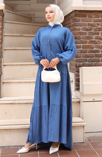 Indigo Hijab Dress 2074-04