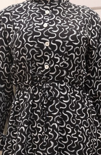 Schwarz Hijab Kleider 2079-03