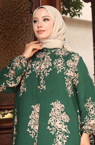 Robe Hijab Vert emeraude 2080-01