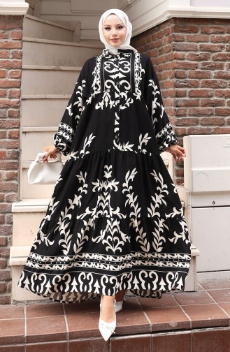 Black Hijab Dress 2081-04