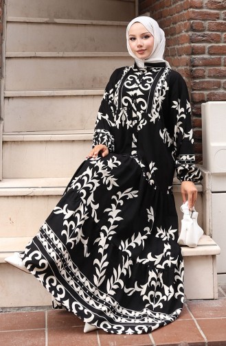 Black Hijab Dress 2081-04