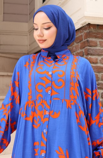 Robe Hijab Blue roi 2081-05