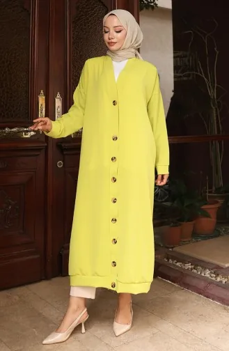 Buttoned Long Tunic 0096-02 Oil Green 0096-02