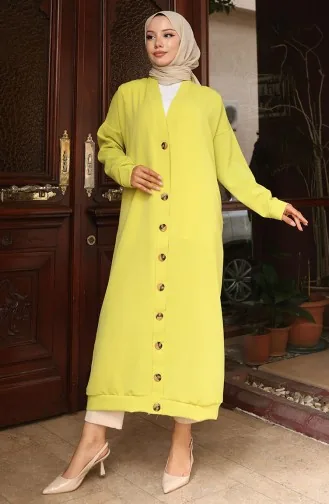 Buttoned Long Tunic 0096-02 Oil Green 0096-02