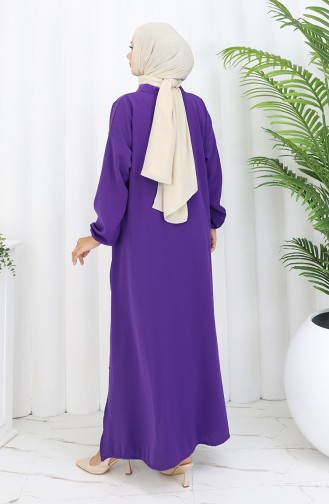 Çıtçıtlı Tunik Pantolon İkili Takım 0097-02 Mor