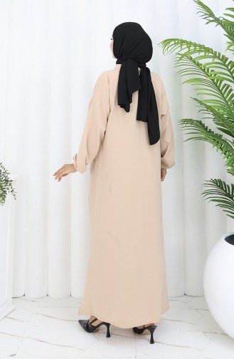 Çıtçıtlı Tunik Pantolon İkili Takım 0097-04 Bej