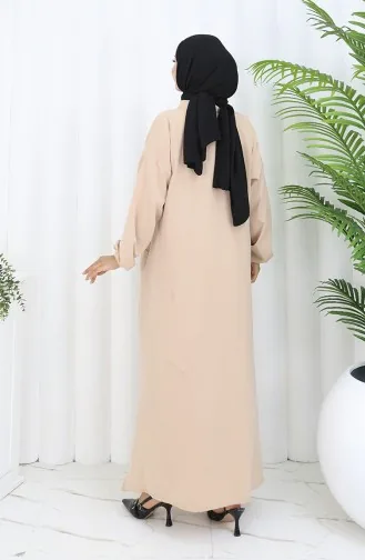 بدلة تونيك وبنطلون من قطعتين 0097-04 بيج 0097-04