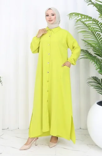 Ensemble Deux Pièces Tunique Et Pantalon à Boutons-pression 0097-05 Vert Pétrole 0097-05