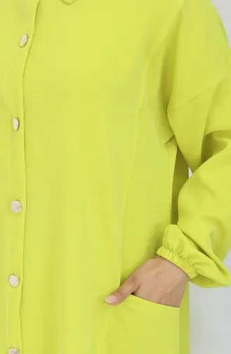 Ensemble Deux Pièces Tunique Et Pantalon à Boutons-pression 0097-05 Vert Pétrole 0097-05