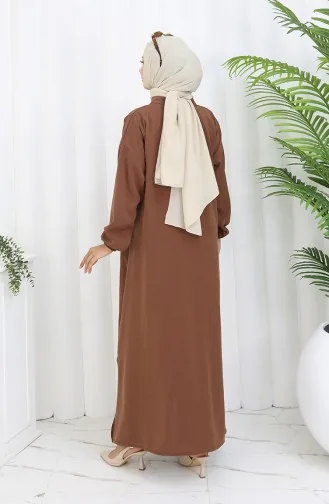 Snap-On Tunic Trousers Two-Piece Suit 0097-07 Brown 0097-07