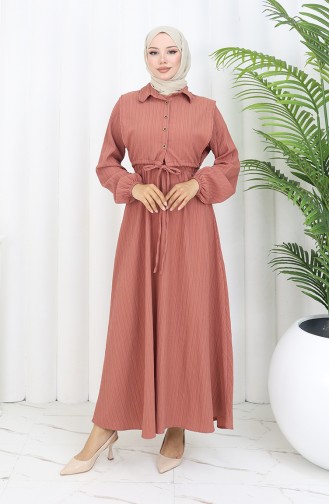Robe Hijab Couleur brique 2072-03