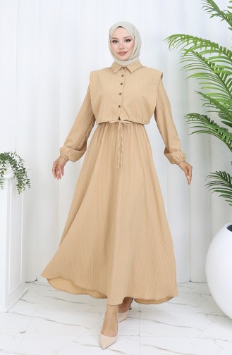 Robe Hijab Beige 2072-05
