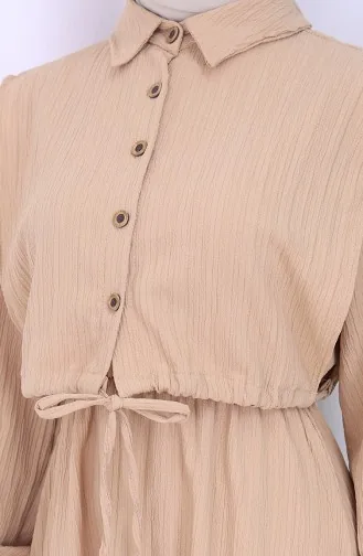 Robe Boléra En Crêpe Beige 2072-05 2072-05