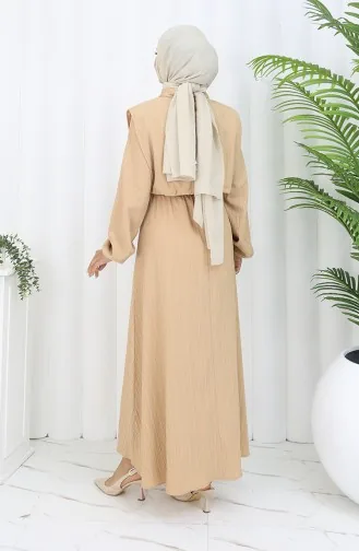 Robe Boléra En Crêpe Beige 2072-05 2072-05