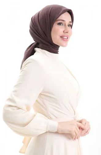 Écharpe En Voile Français Madame Mary 19098-15 Marron 19098-15