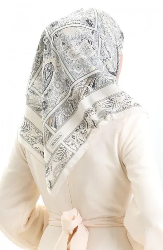 Karaca Desenli Cotton Eşarp 81094-07 Krem