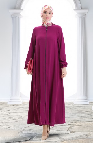 Fermuarlı Mevlana Ferace 4106-03 Mor