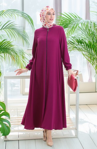 Fermuarlı Mevlana Ferace 4106-03 Mor