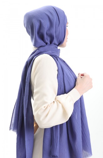 Bambu Şal 70281-22 Koyu İndigo