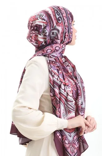 Etnik Desen soft Şal 70295-01 Mürdüm