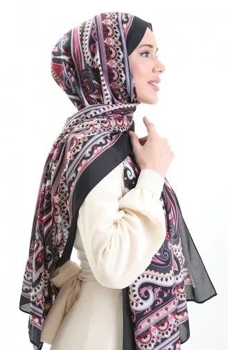 Zachte Sjaal Met Etnisch Patroon 70295-02 Zwart 70295-02