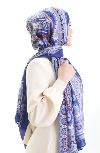 Etnik Desen soft Şal 70295-04 Saks