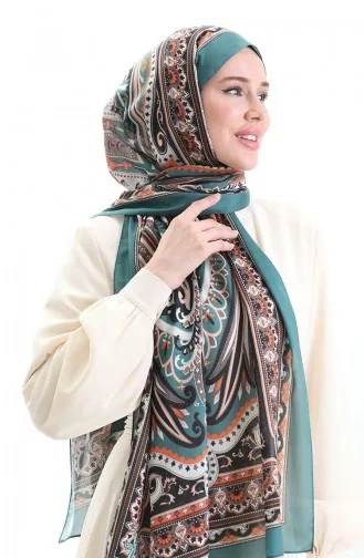 Etnik Desen soft Şal 70295-05 Yeşil