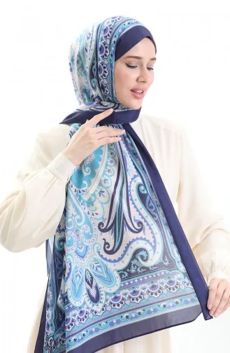 Etnik Desen soft Şal 70295-08 Lacivert