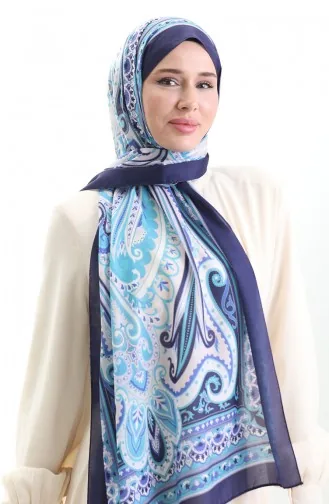 Etnik Desen soft Şal 70295-08 Lacivert