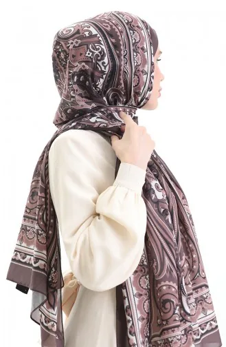 Etnik Desen soft Şal 70295-12 Kahverengi