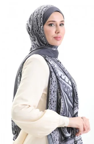 Etnik Desen soft Şal 70295-16 Antrasit