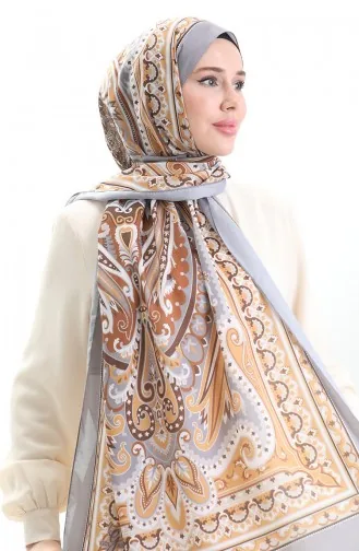 Etnik Desen soft Şal 70295-17 Vizon Hardal